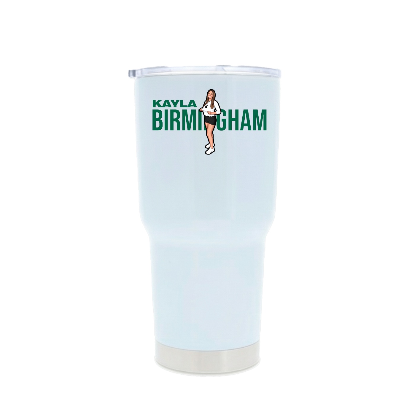 30oz Stainless Steel Tumbler — Player Name in White