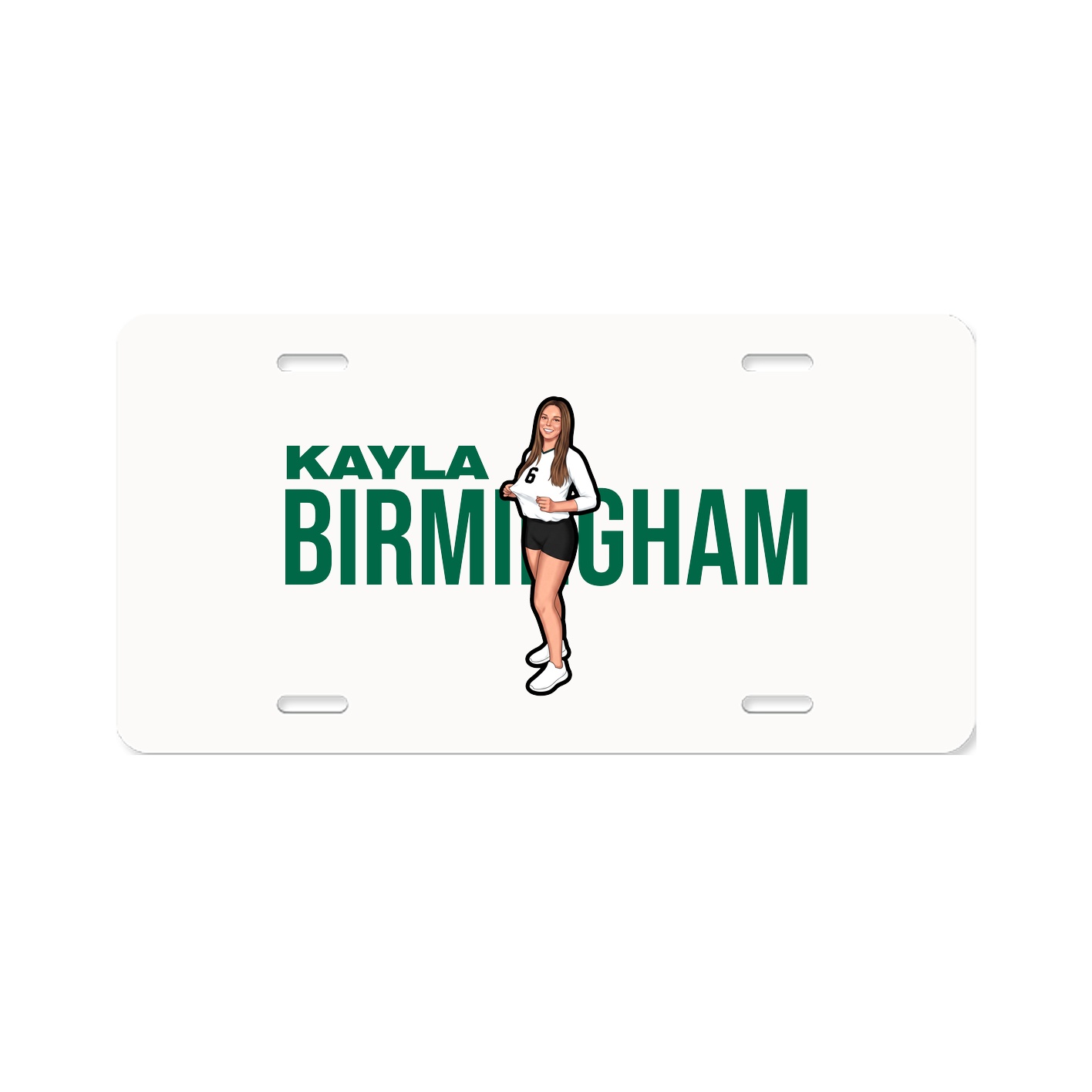 License Plate — Player Name in Classic