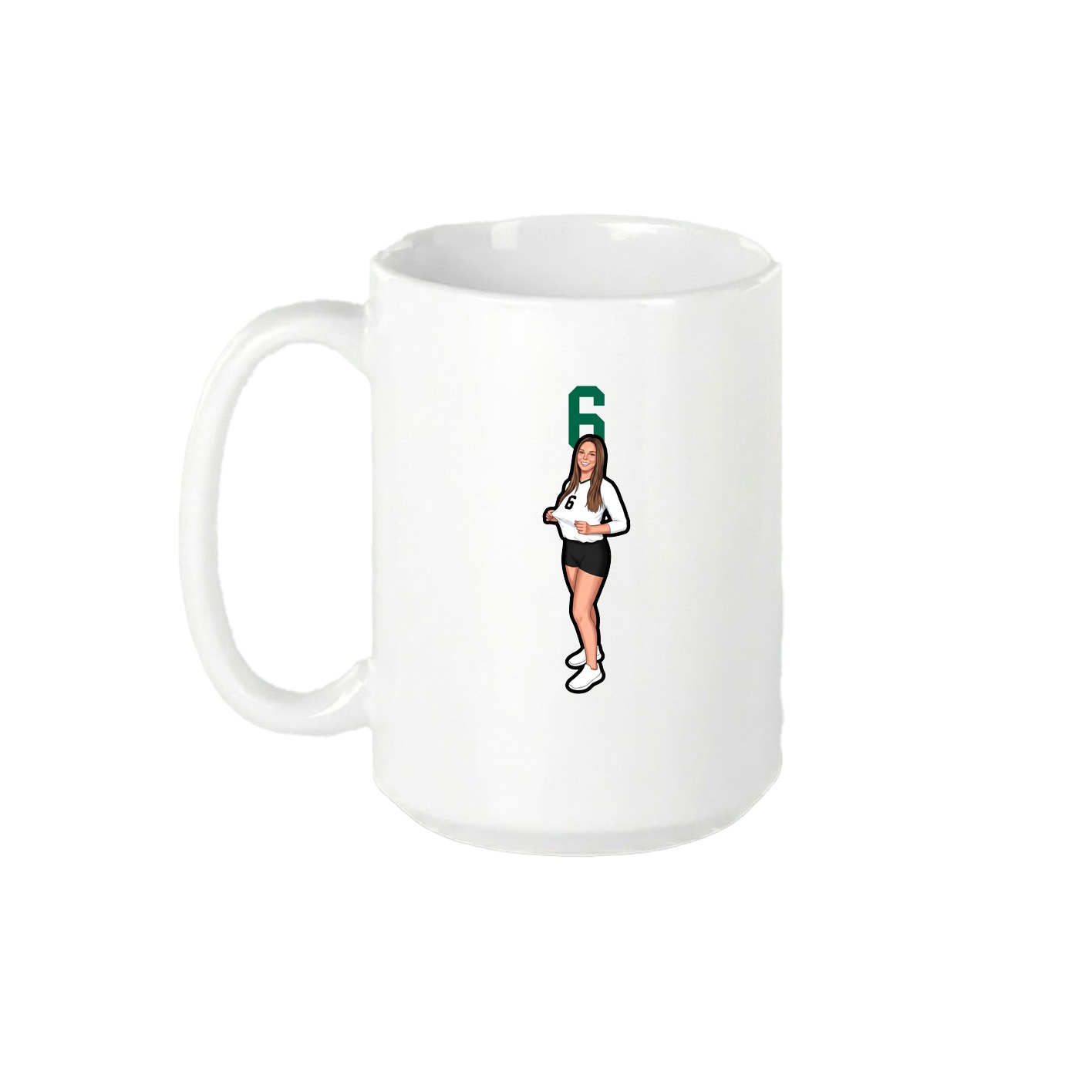 15oz Coffee Mug — Number Top in White