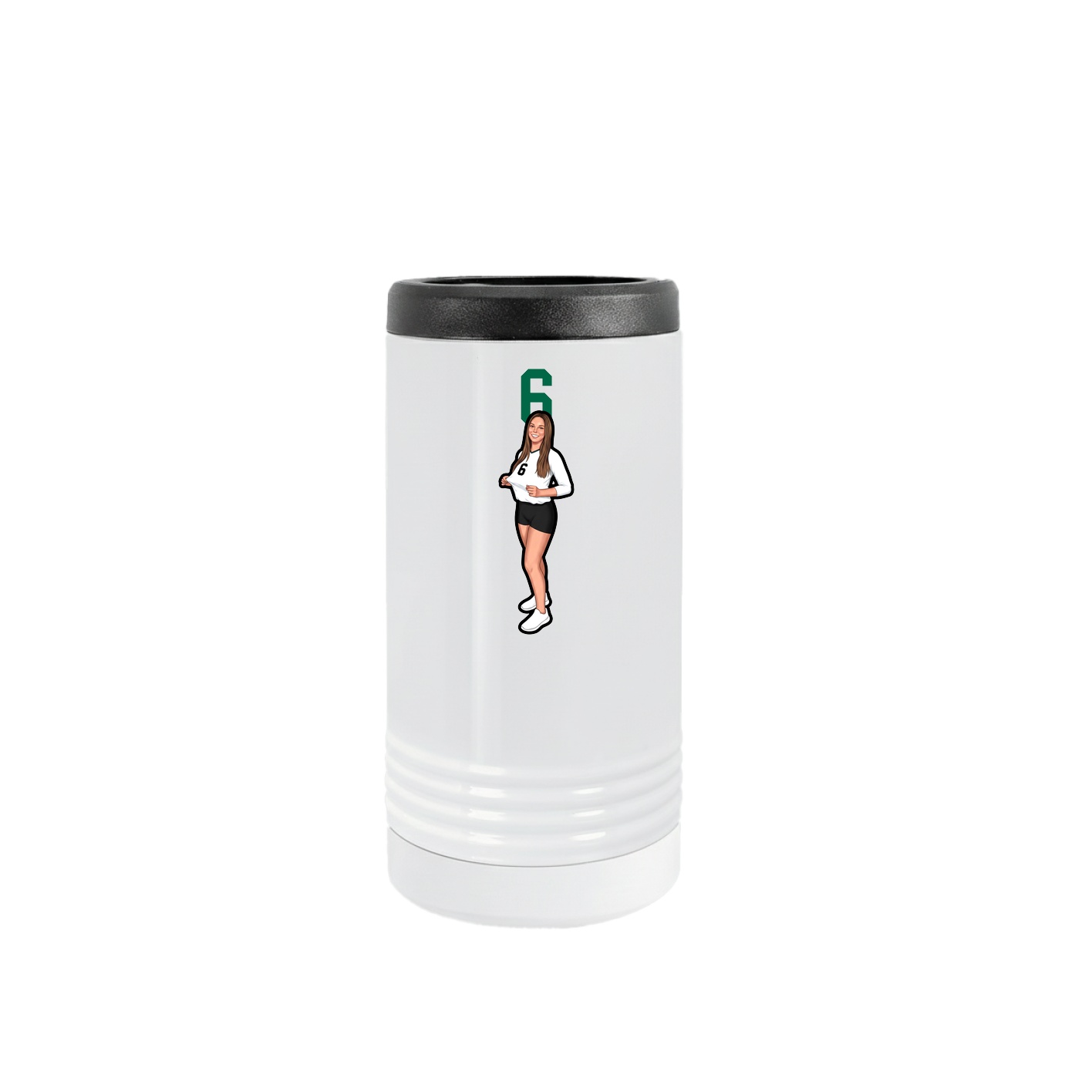 Slim Beverage Holder — Number Top in White