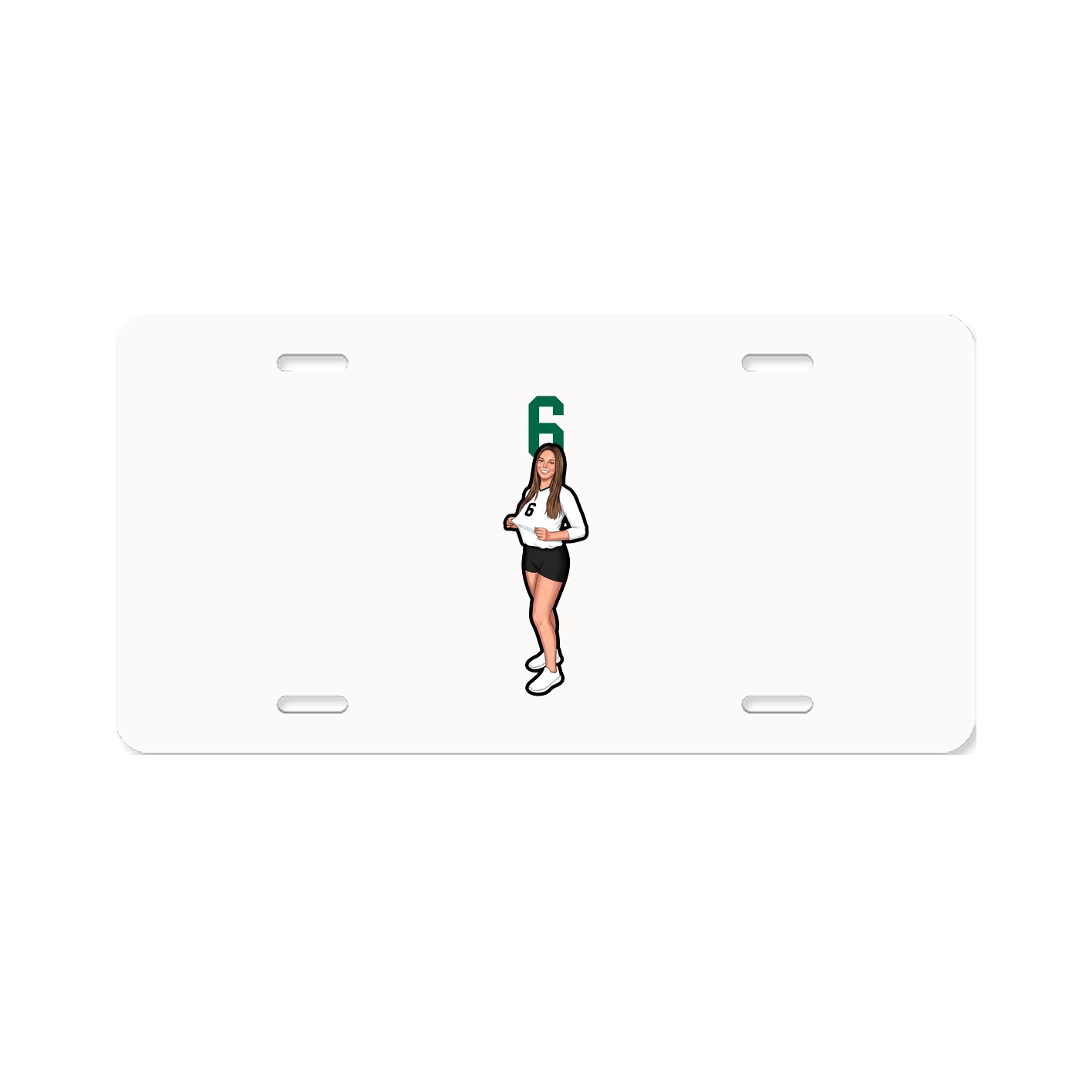License Plate — Number Top in Classic