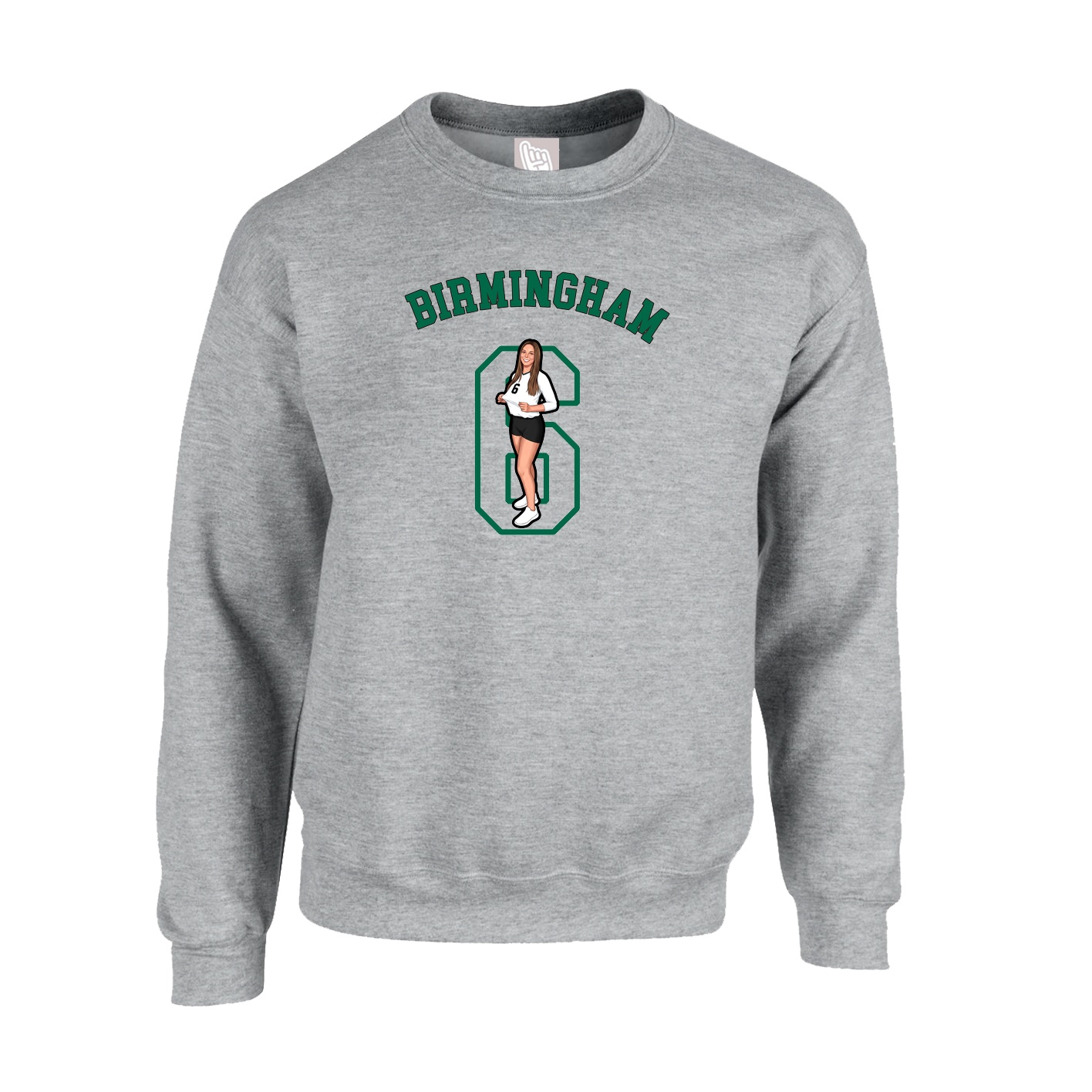 Fleece Crew — Shirsey Arch in Grey