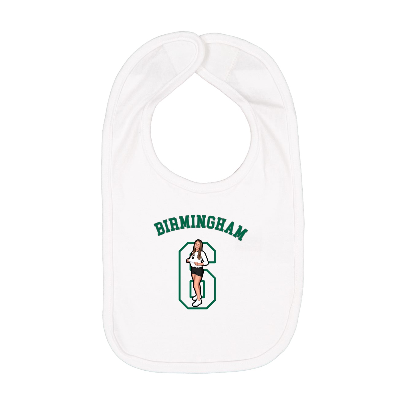 Infant Bib — Shirsey Arch in White