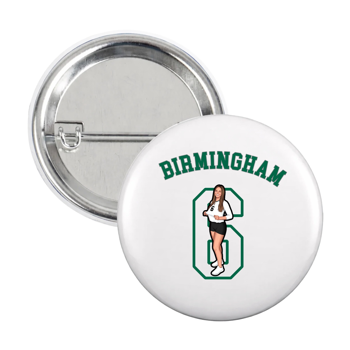 Game Day Button — Shirsey Arch in White