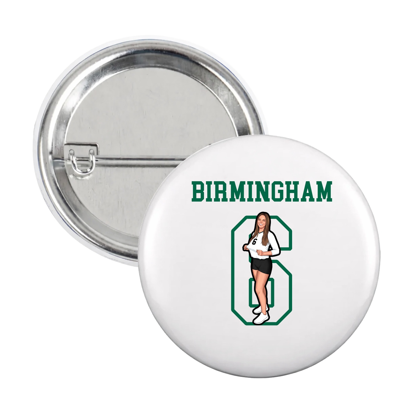 Game Day Button — Shirsey in White