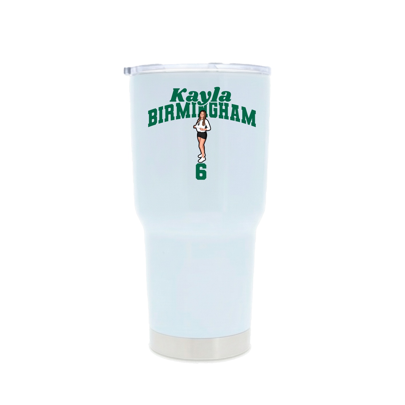 30oz Stainless Steel Tumbler — Signature Arch in White