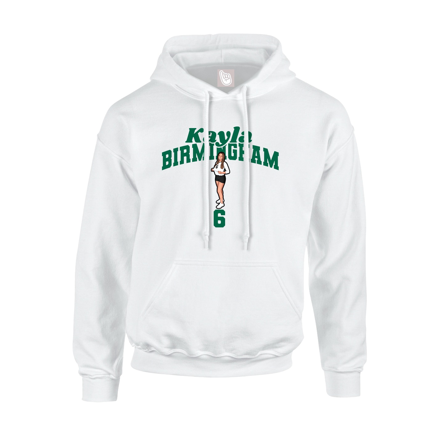 Hoodie — Signature Arch in White