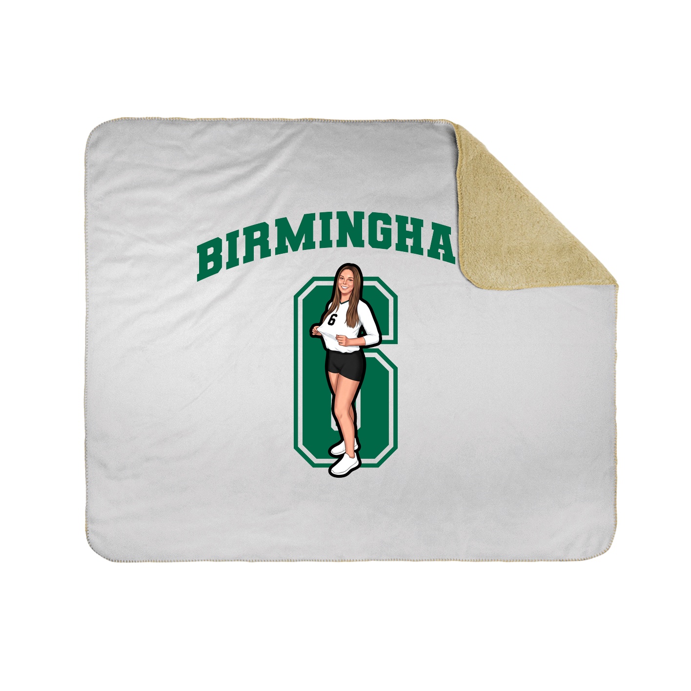 Throw Blanket — Number in White