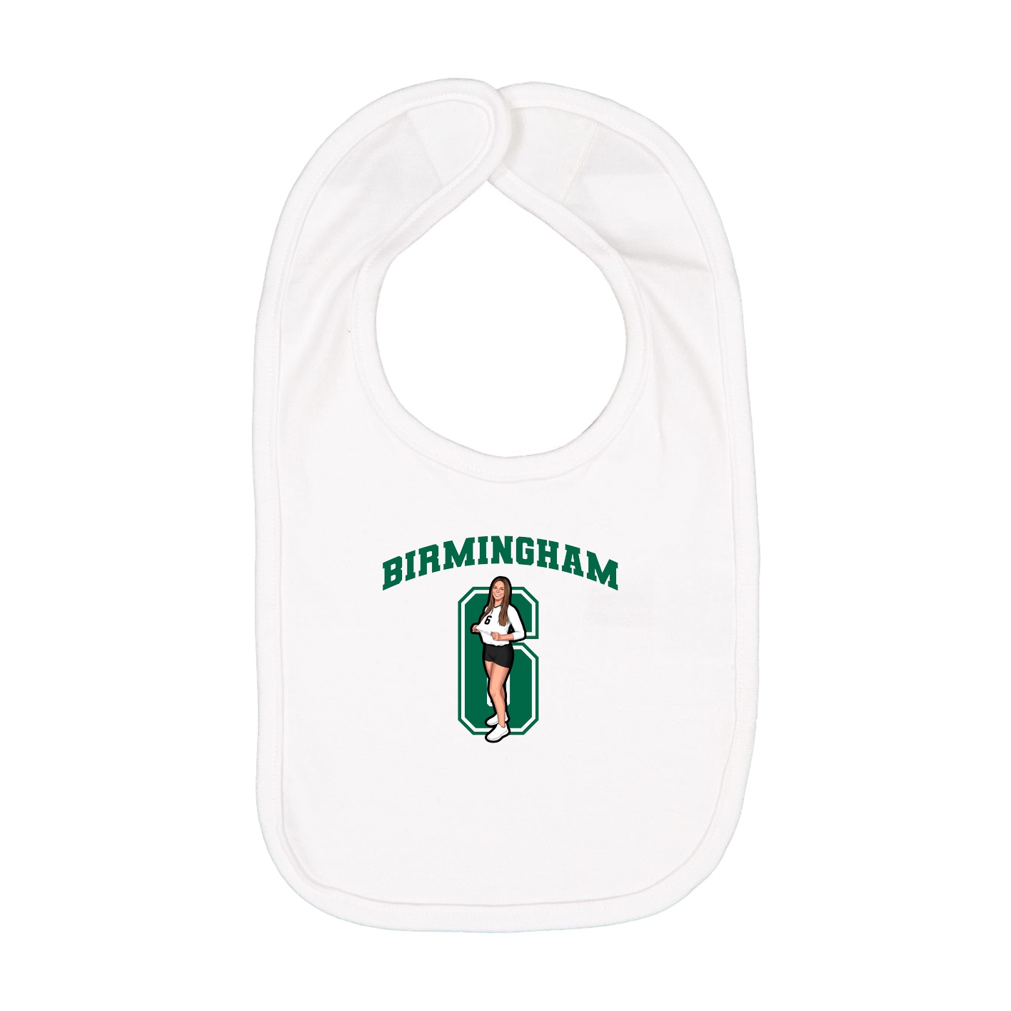 Infant Bib — Number in White