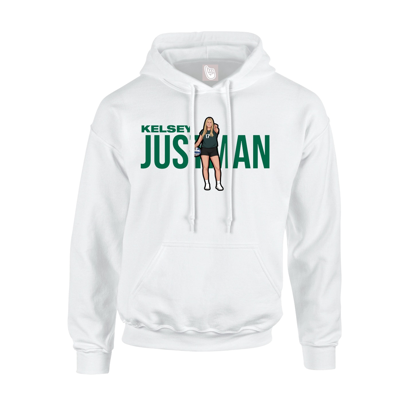 Youth Hoodie — Player Name in White