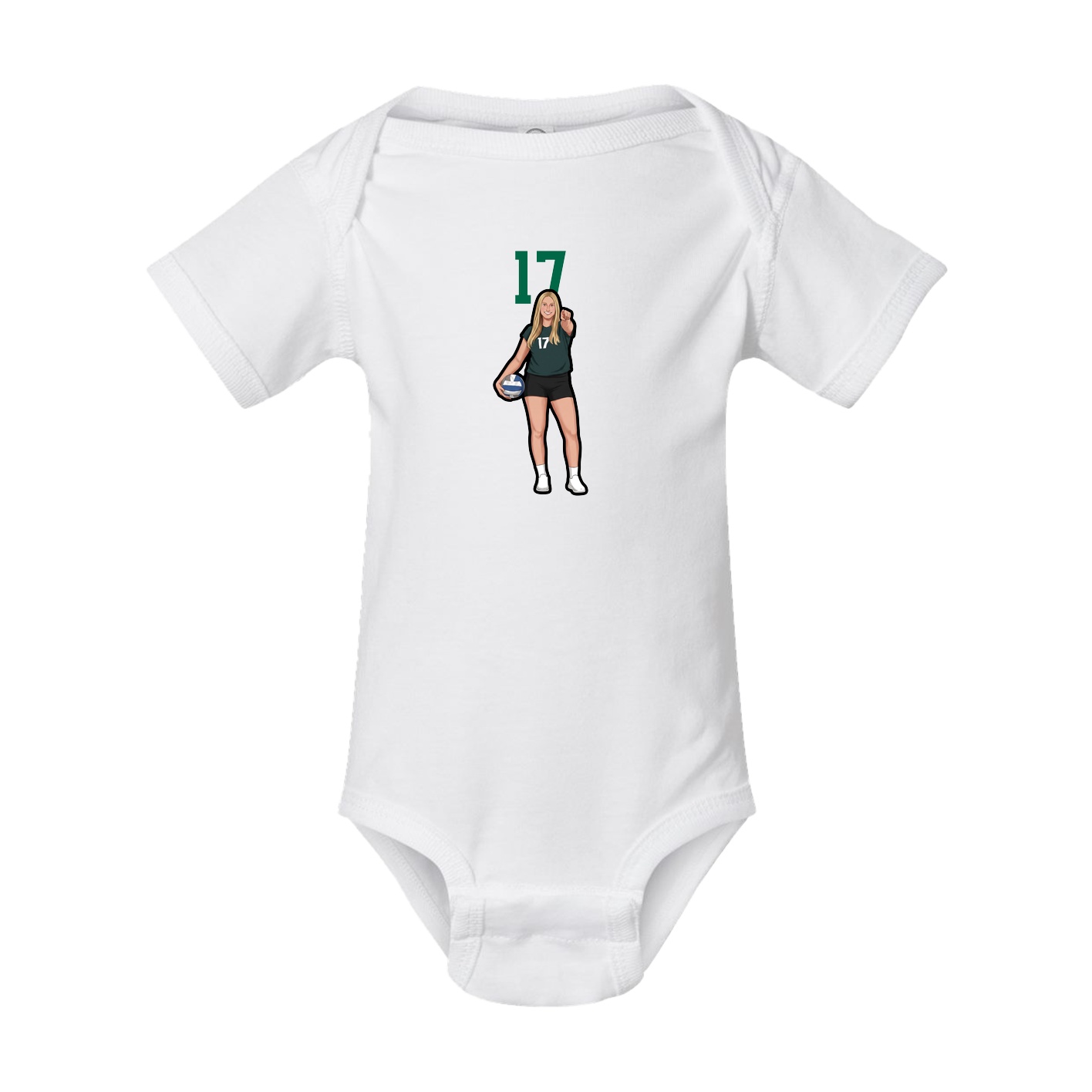 Baby Onesie — Number Top in White