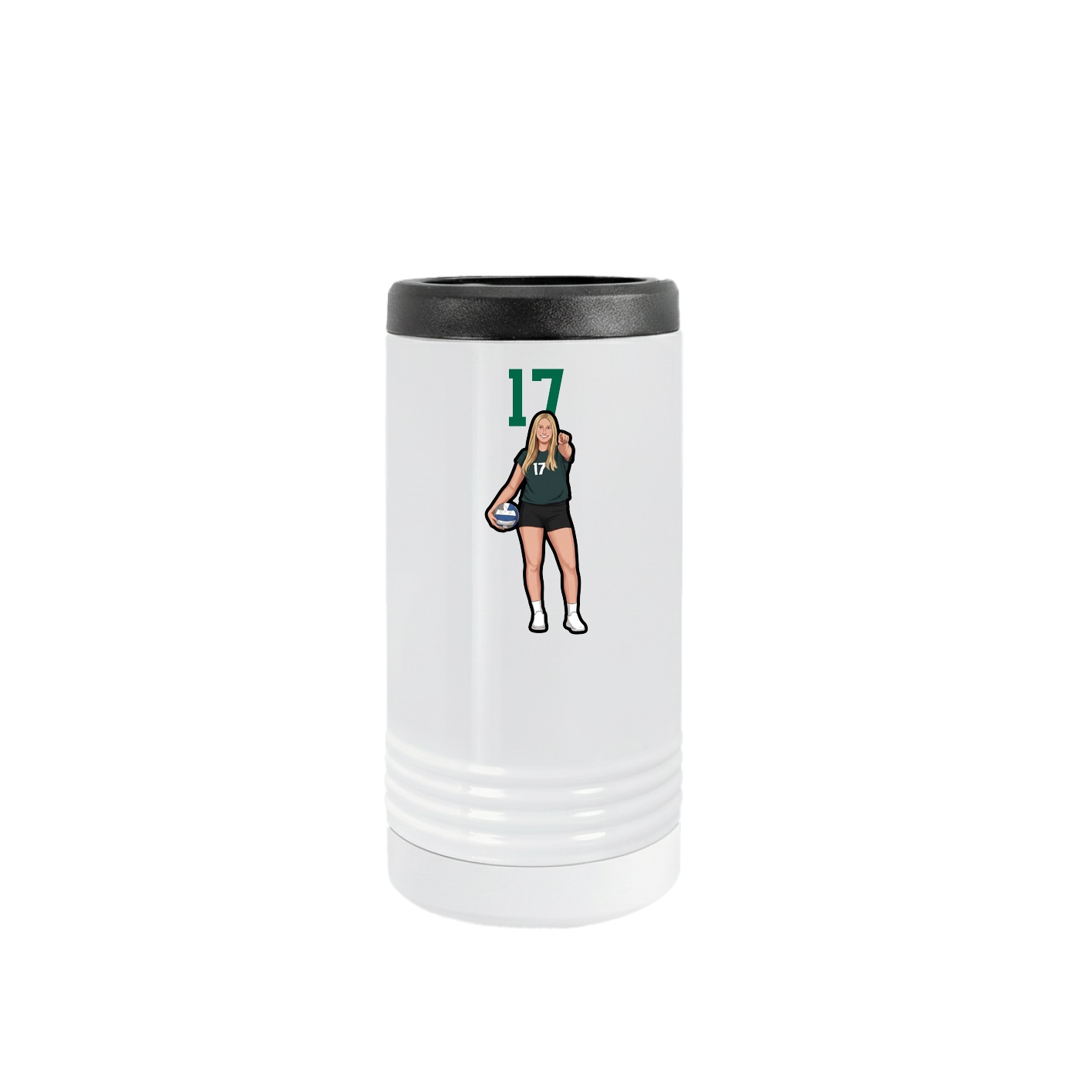 Slim Beverage Holder — Number Top in White