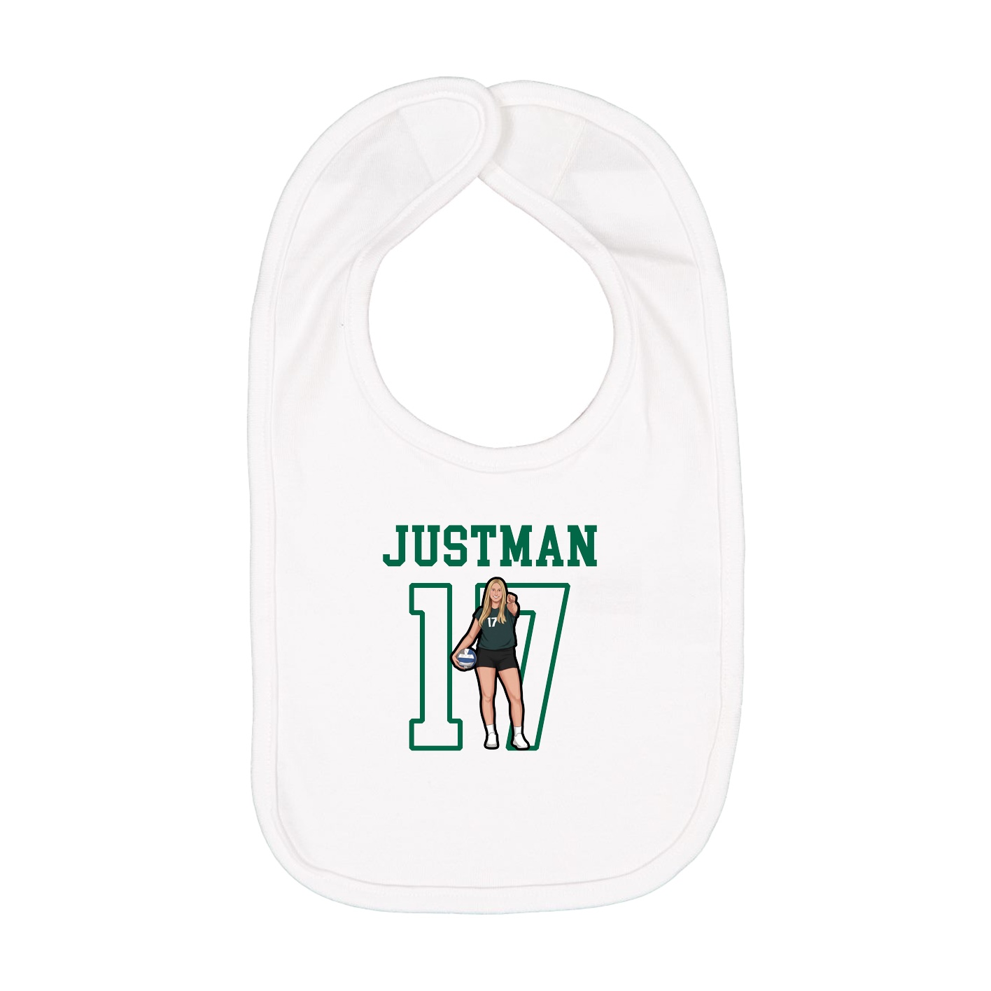 Infant Bib — Shirsey in White