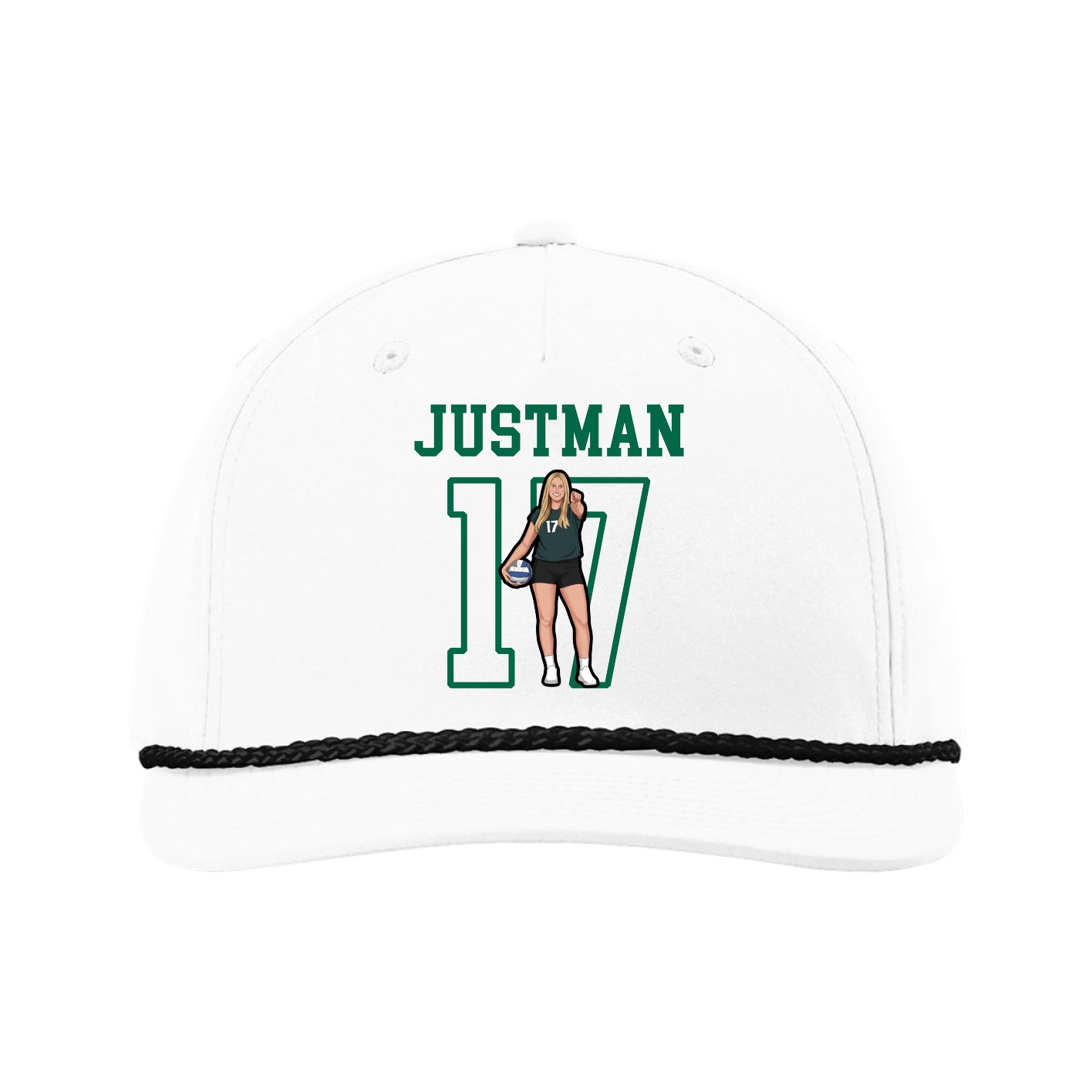Five-Panel Classic Rope Cap — Shirsey in White