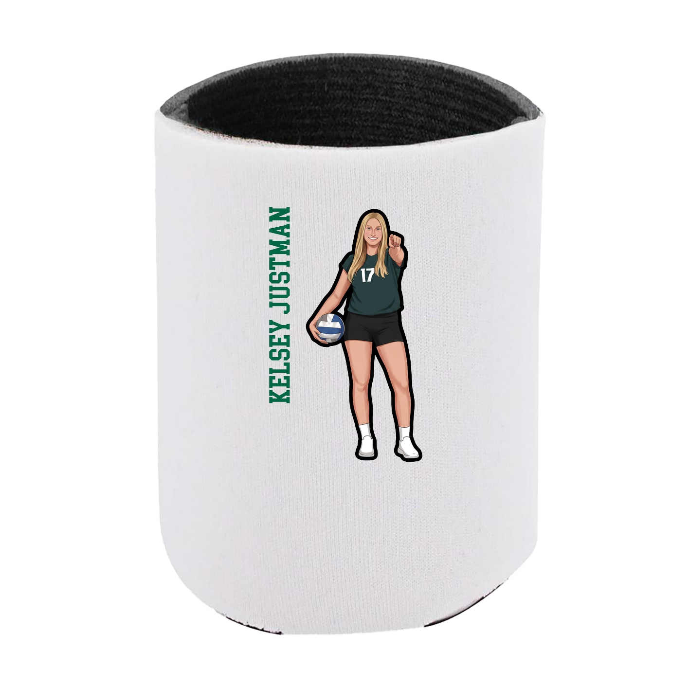 Can Holder — Name Vertical in White