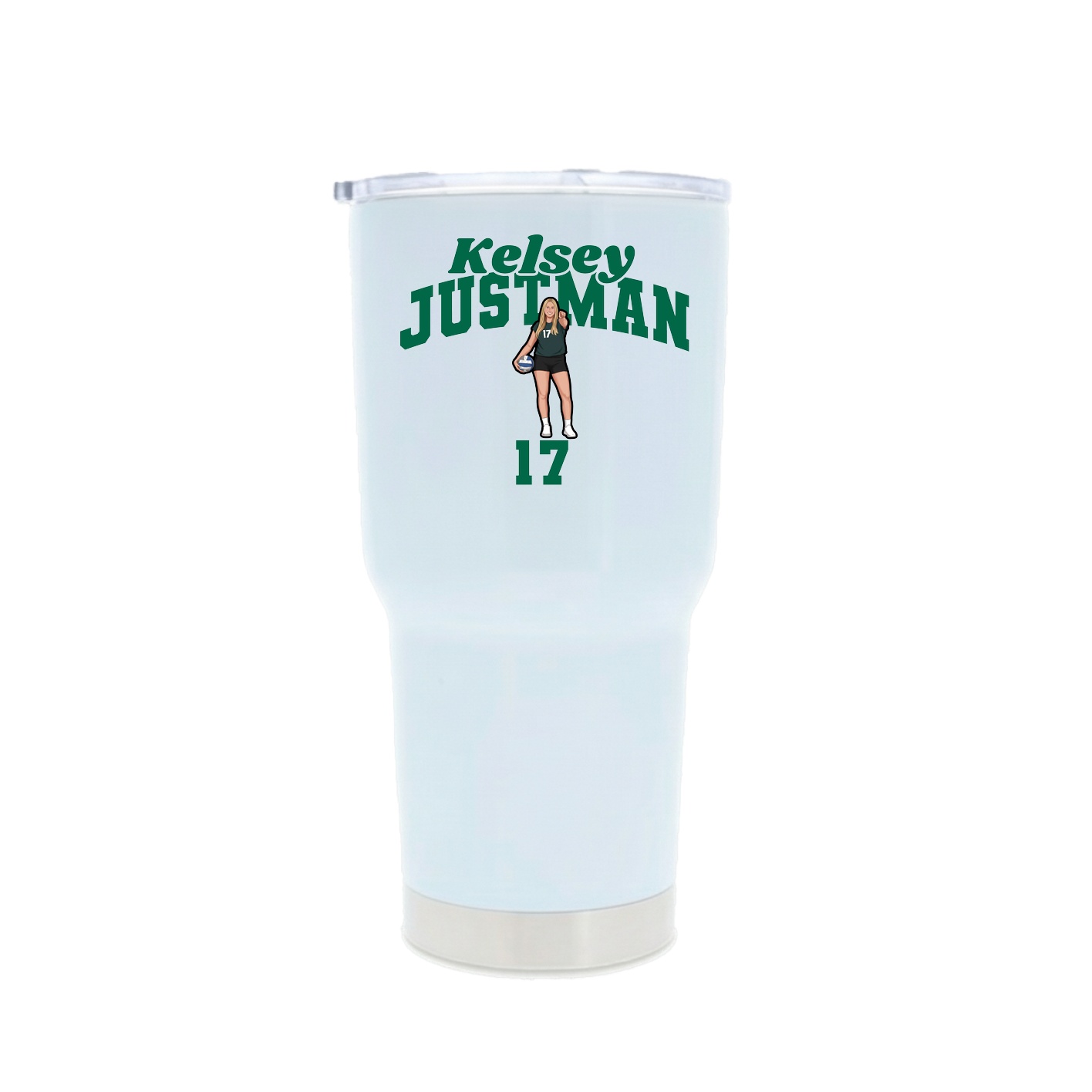 30oz Stainless Steel Tumbler — Signature Arch in White