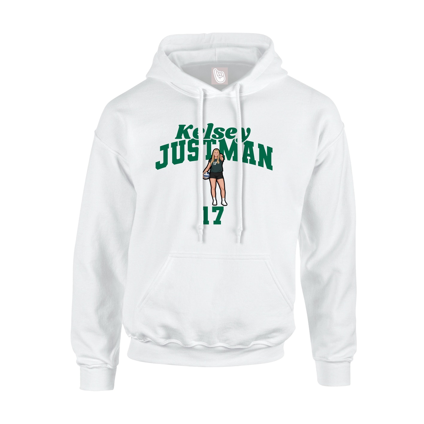 Hoodie — Signature Arch in White