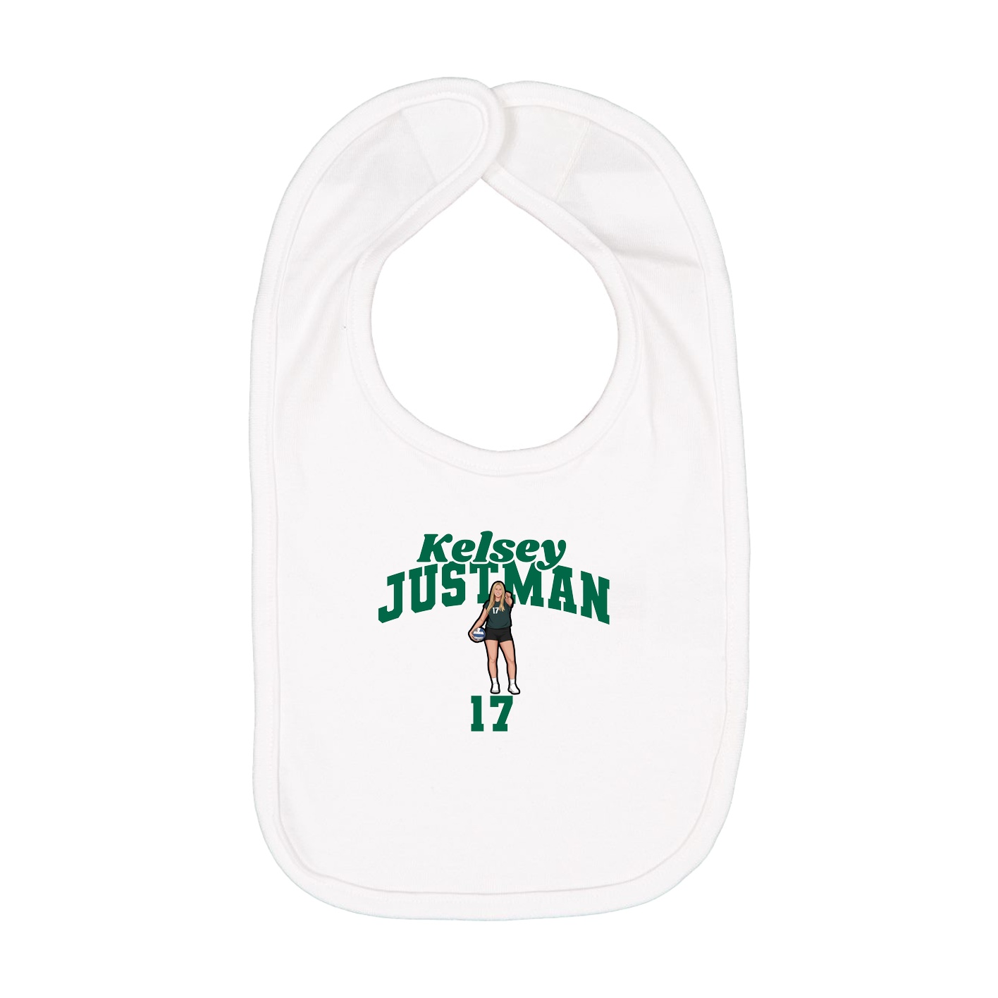 Infant Bib — Signature Arch in White