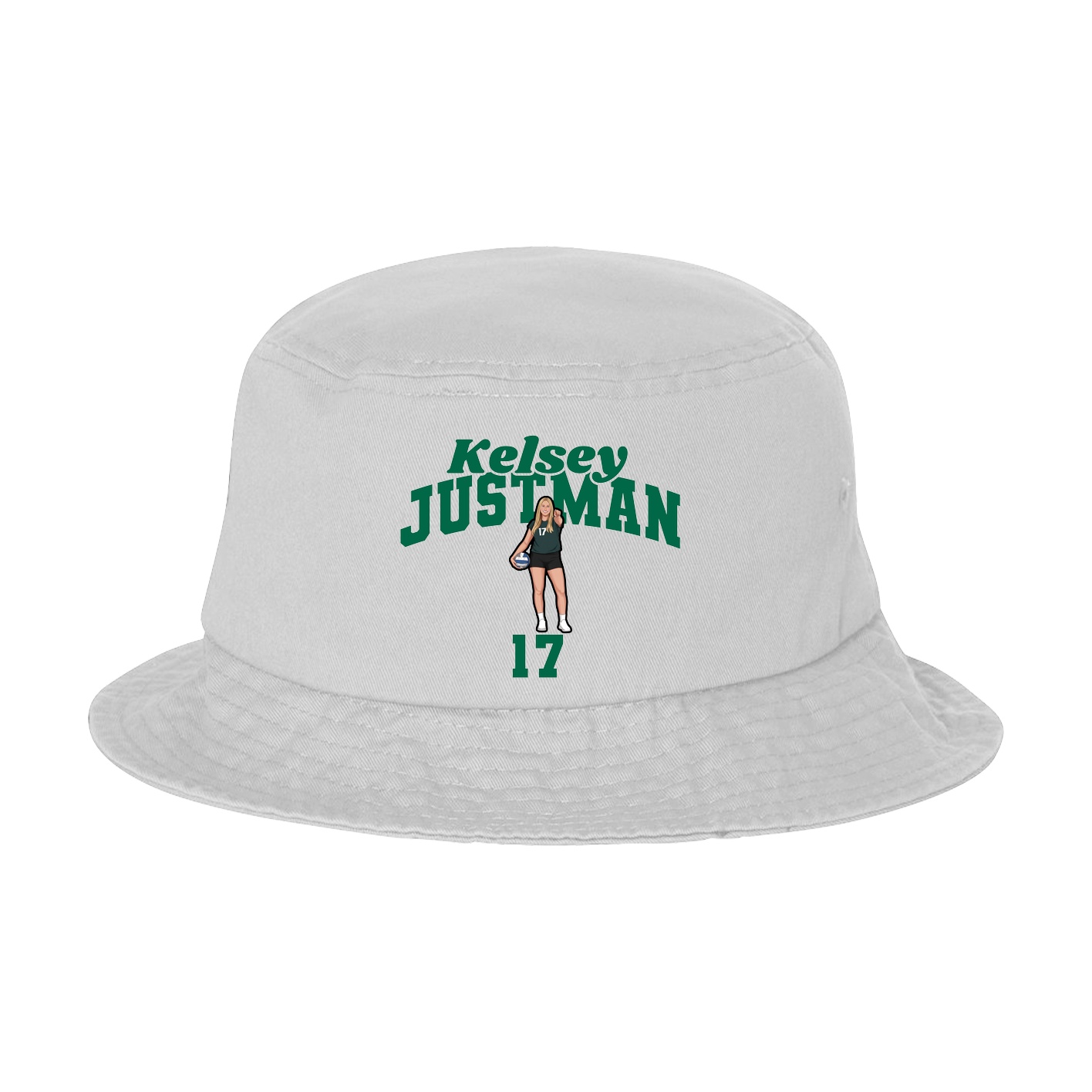 Bucket Cap — Signature Arch in White