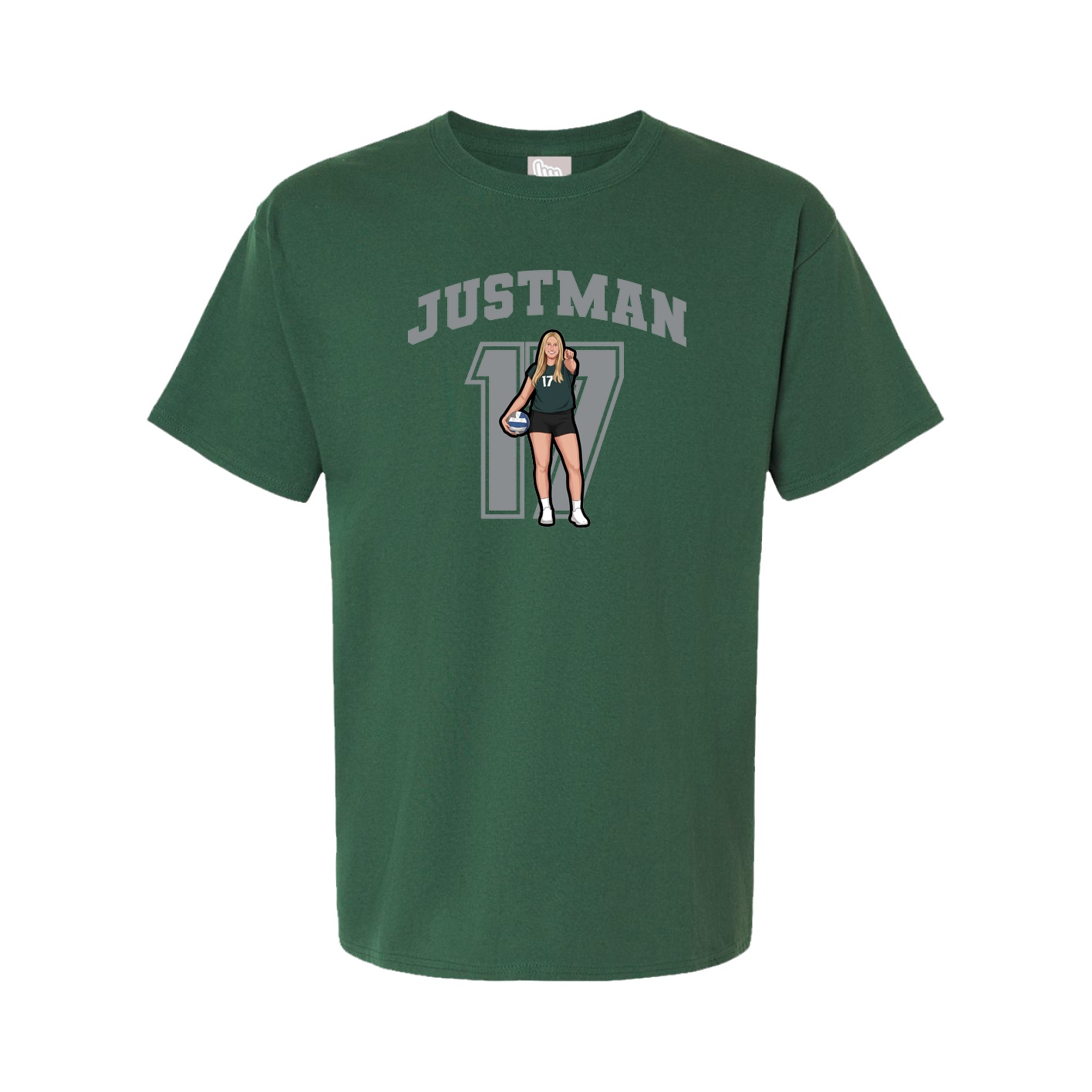 Youth Tee — Number in Green