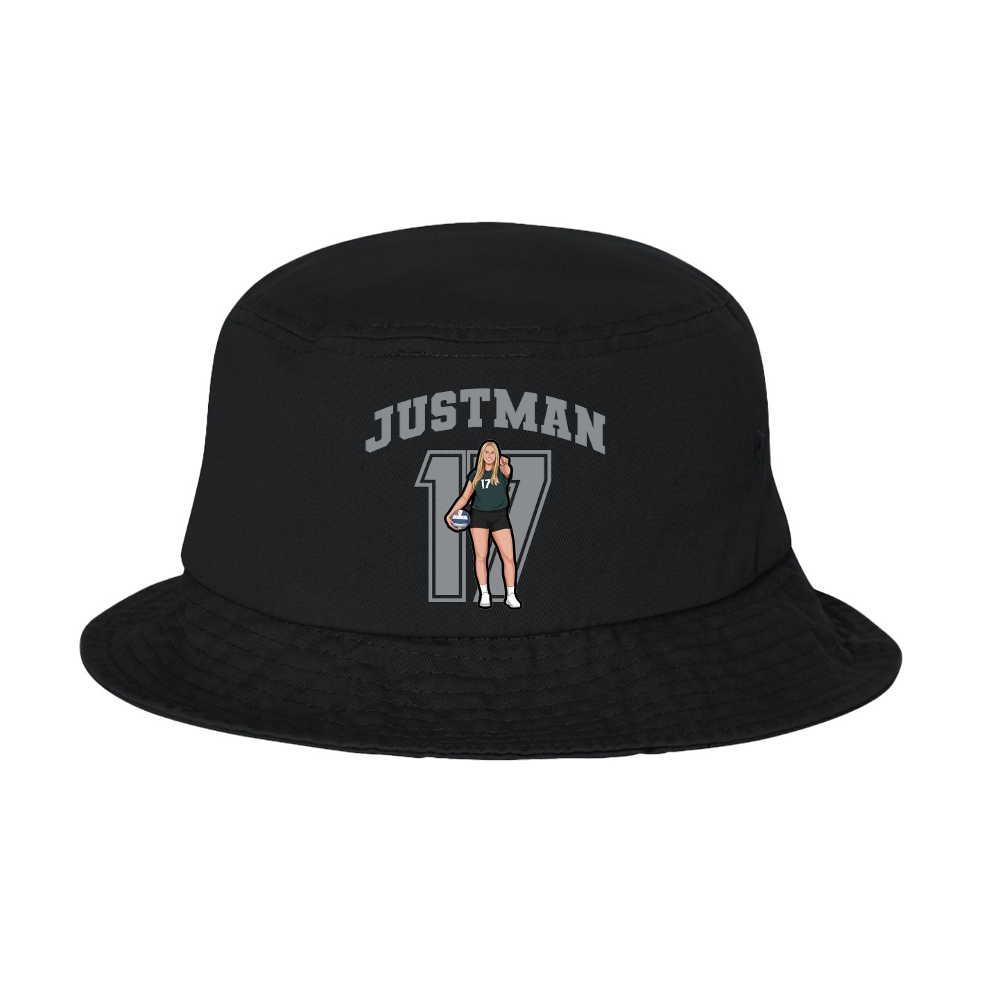 Bucket Cap — Number in Black