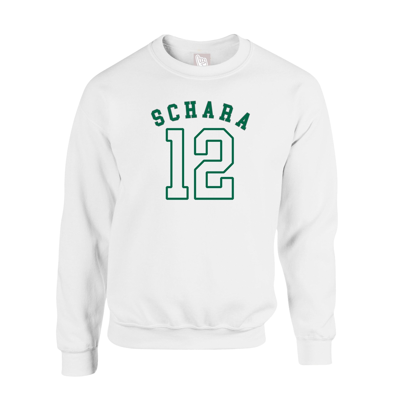 Fleece Crew — Shirsey Arch in White