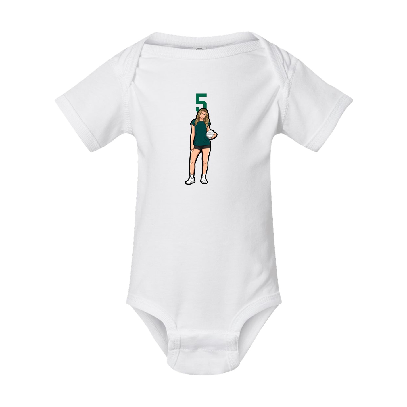 Baby Onesie — Number Top in White