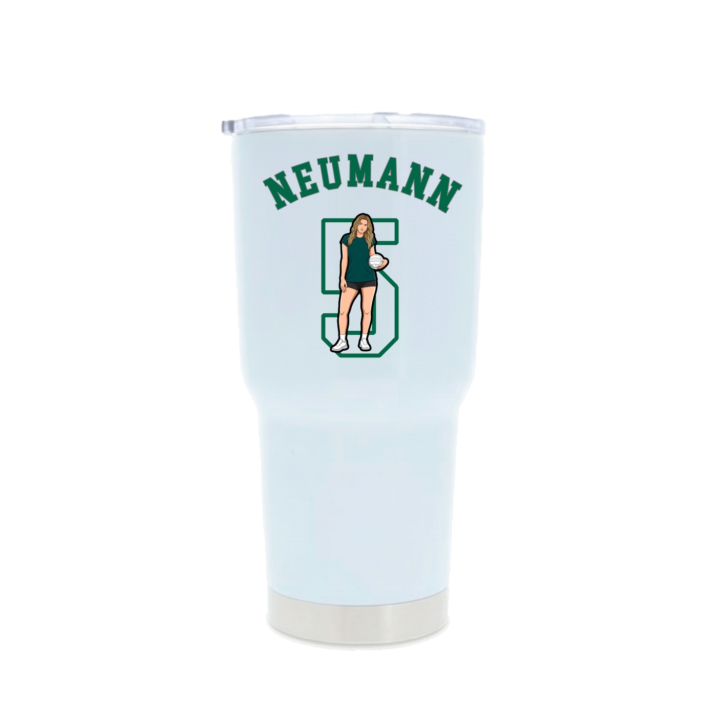 30oz Stainless Steel Tumbler — Shirsey Arch in White