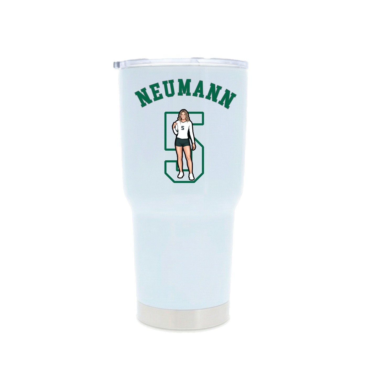 30oz Stainless Steel Tumbler — Shirsey Arch in White