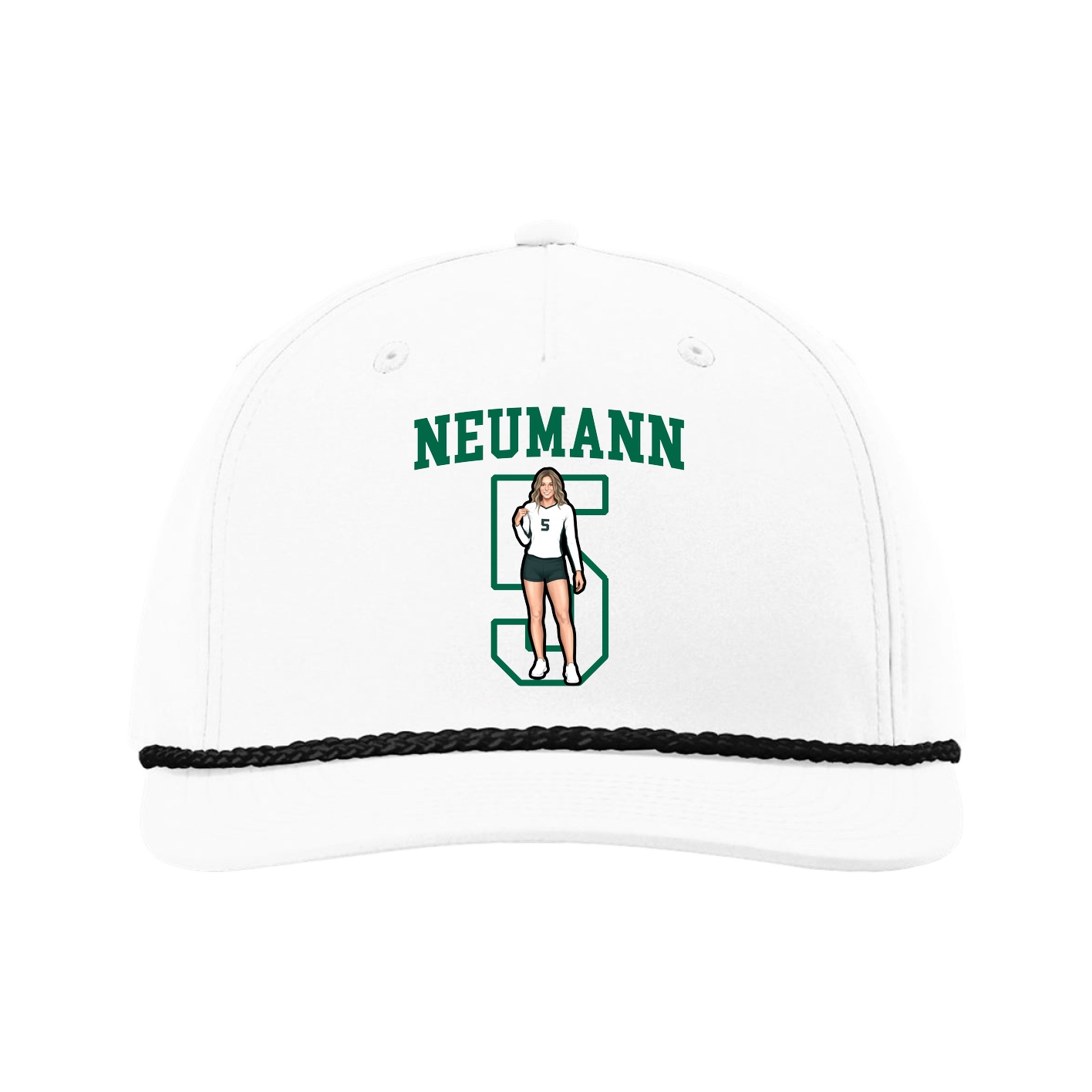 Five-Panel Classic Rope Cap — Shirsey in White