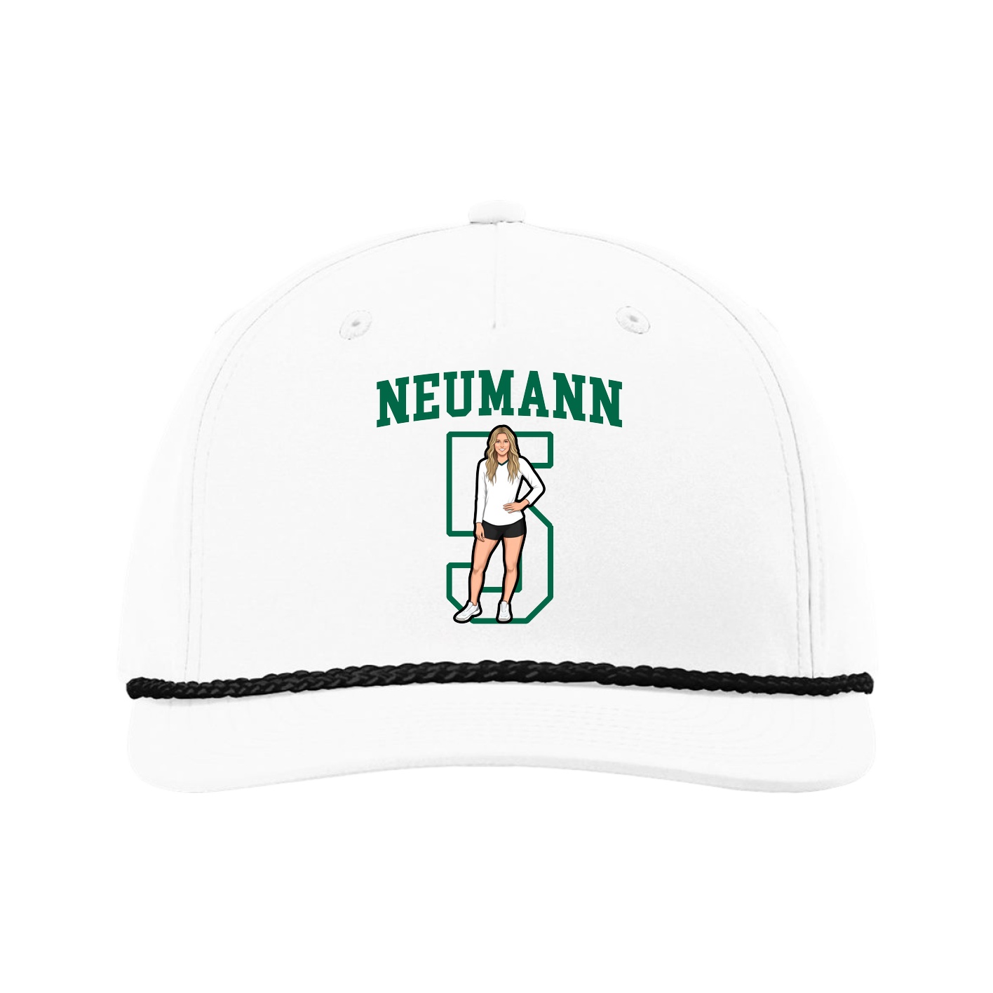 Five-Panel Classic Rope Cap — Shirsey in White