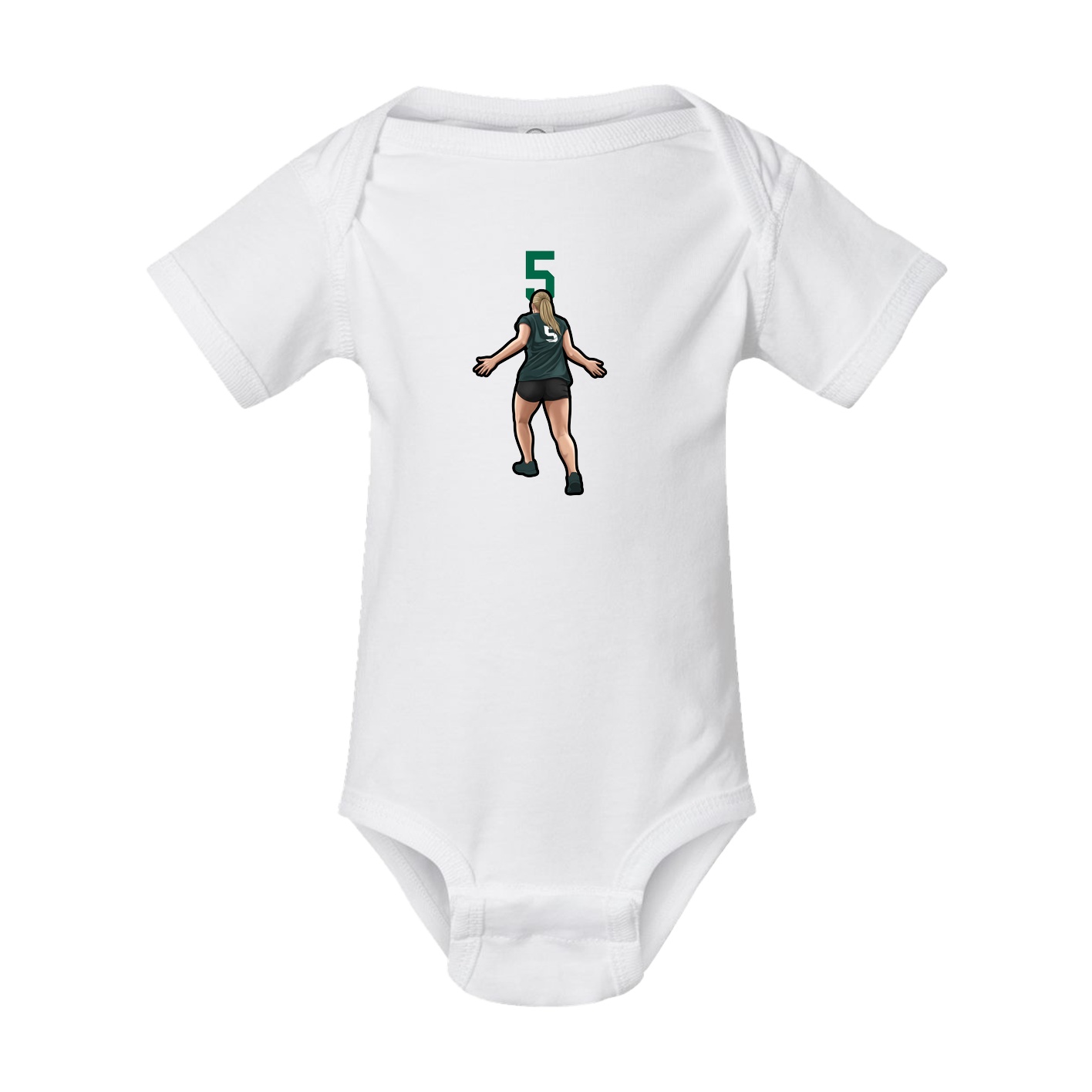 Baby Onesie — Number Top in White