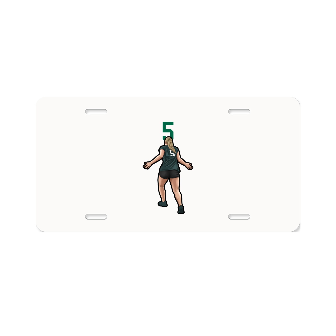 License Plate — Number Top in Classic