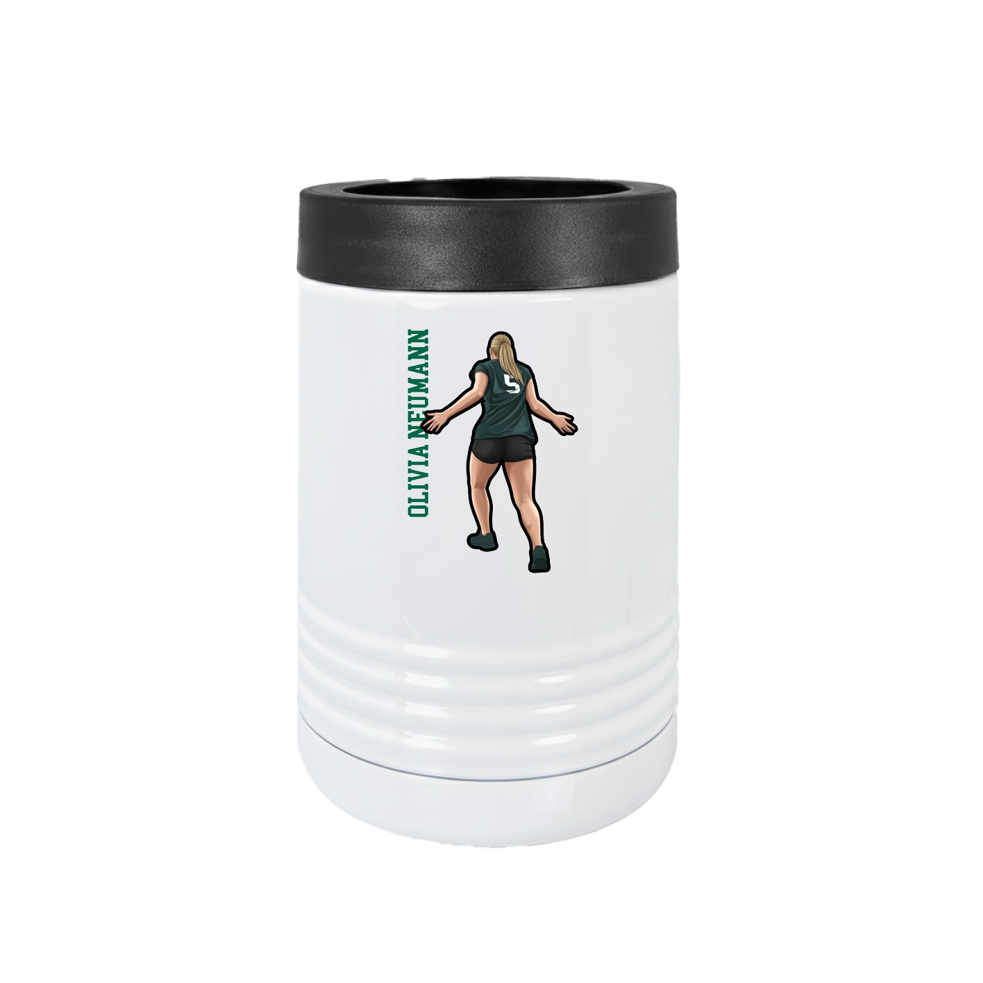 Beverage Holder — Name Vertical in White