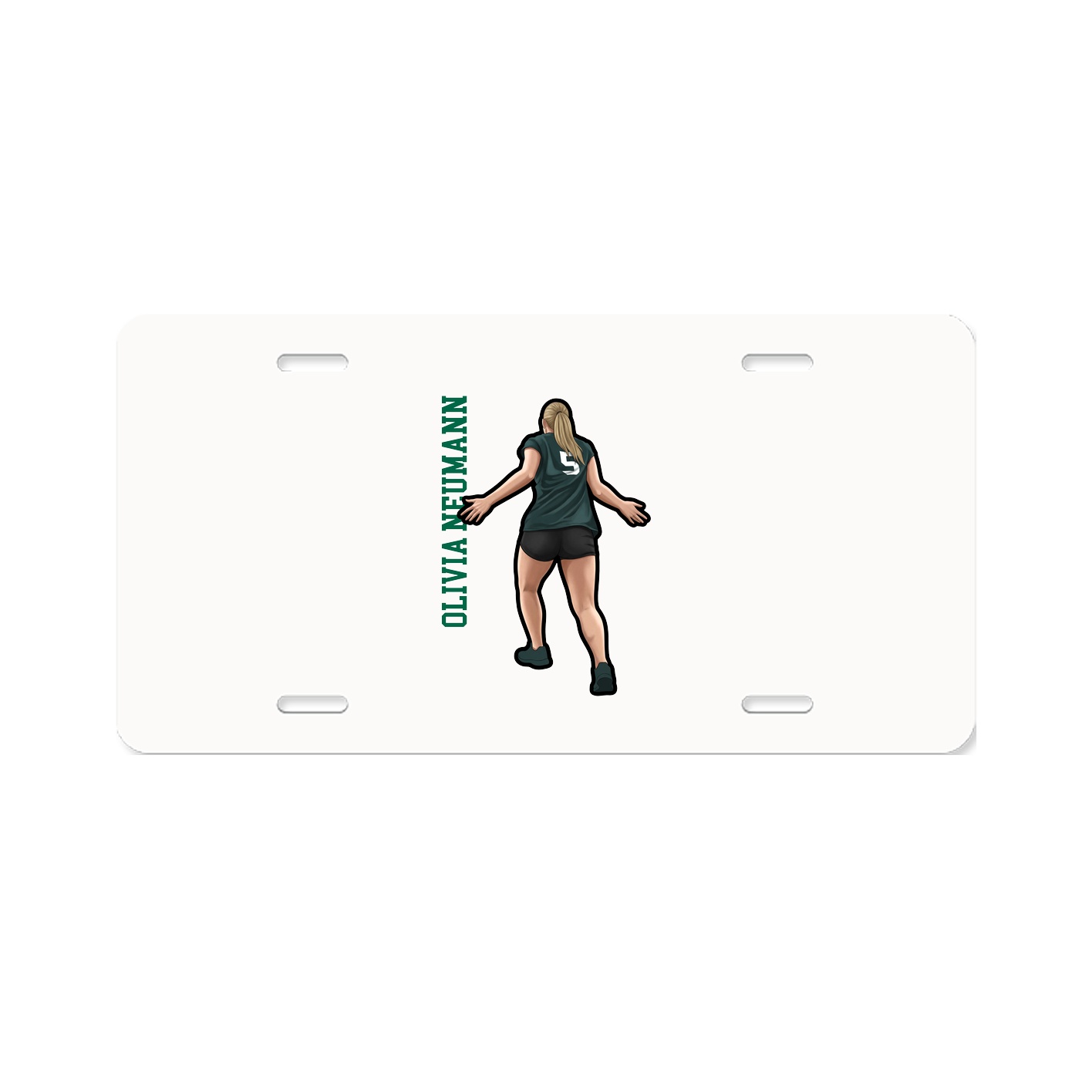 License Plate — Name Vertical in Classic