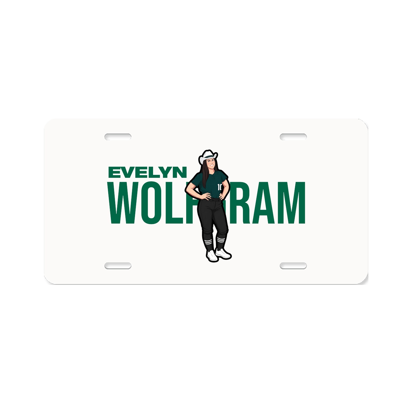 License Plate — Player Name in Classic