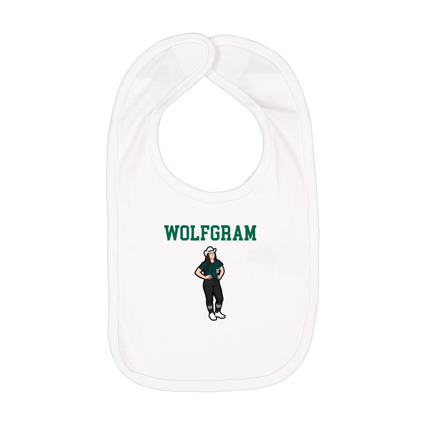 Infant Bib — Shirsey in White