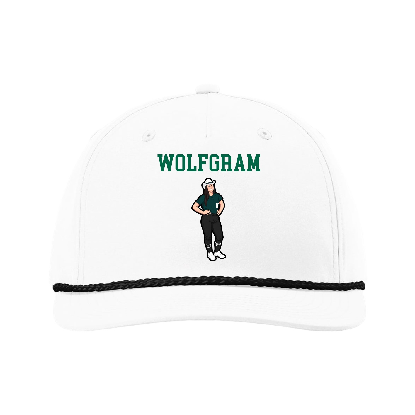 Five-Panel Classic Rope Cap — Shirsey in White