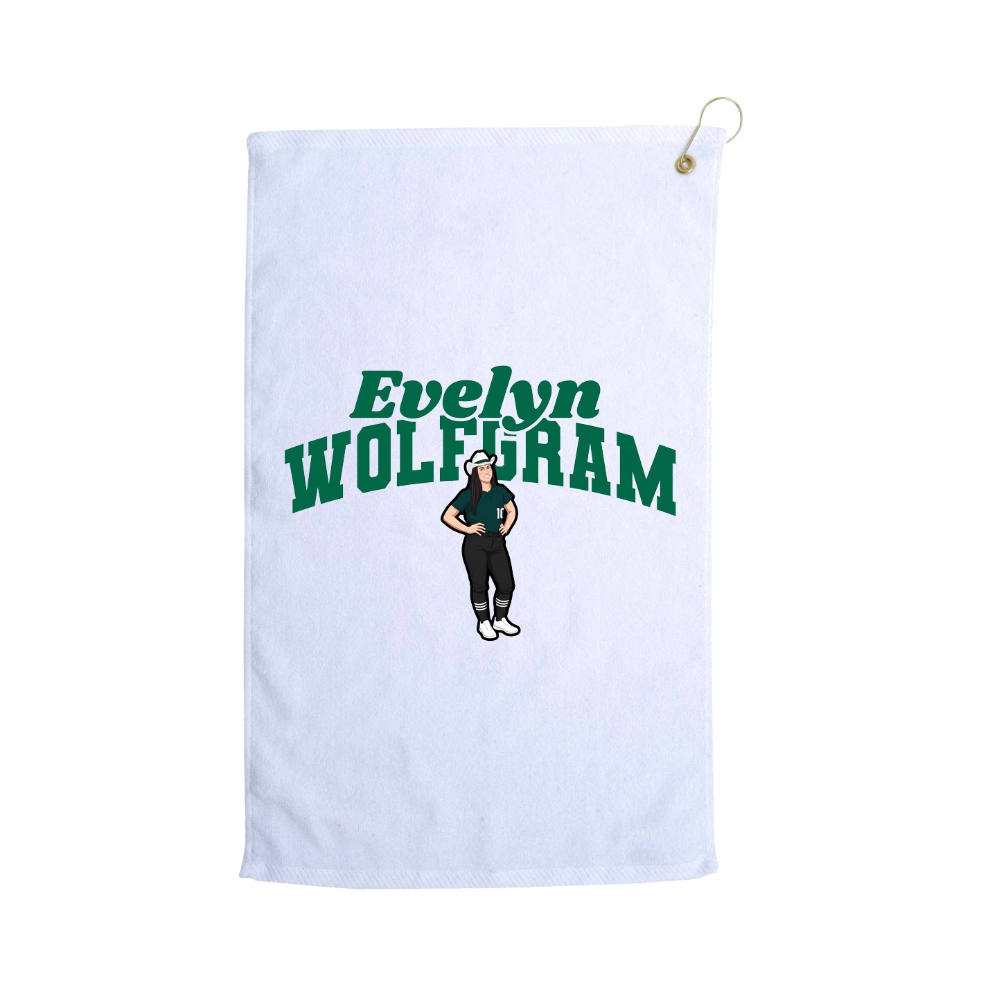 Golf Towel — Signature Arch in White