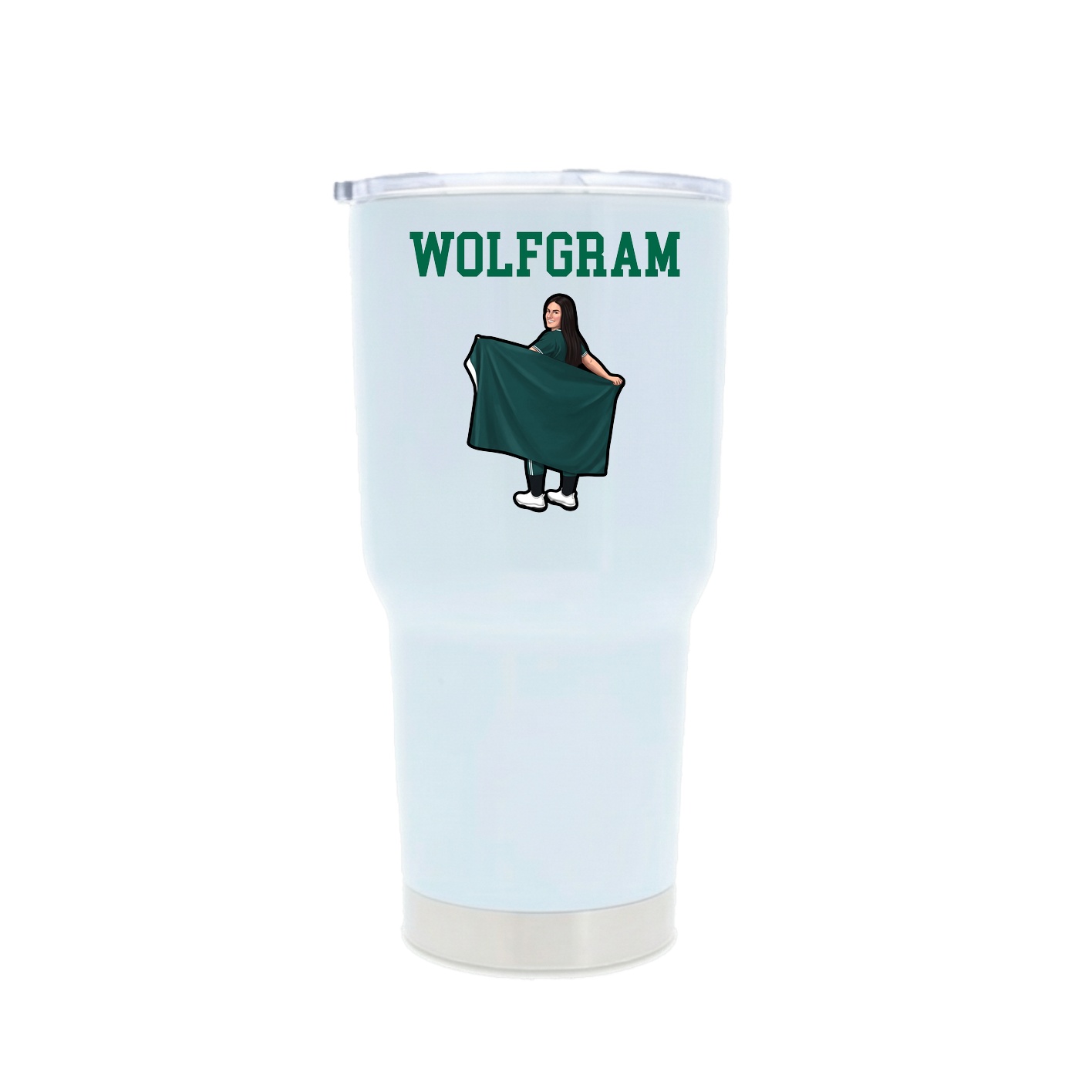 30oz Stainless Steel Tumbler — Shirsey in White
