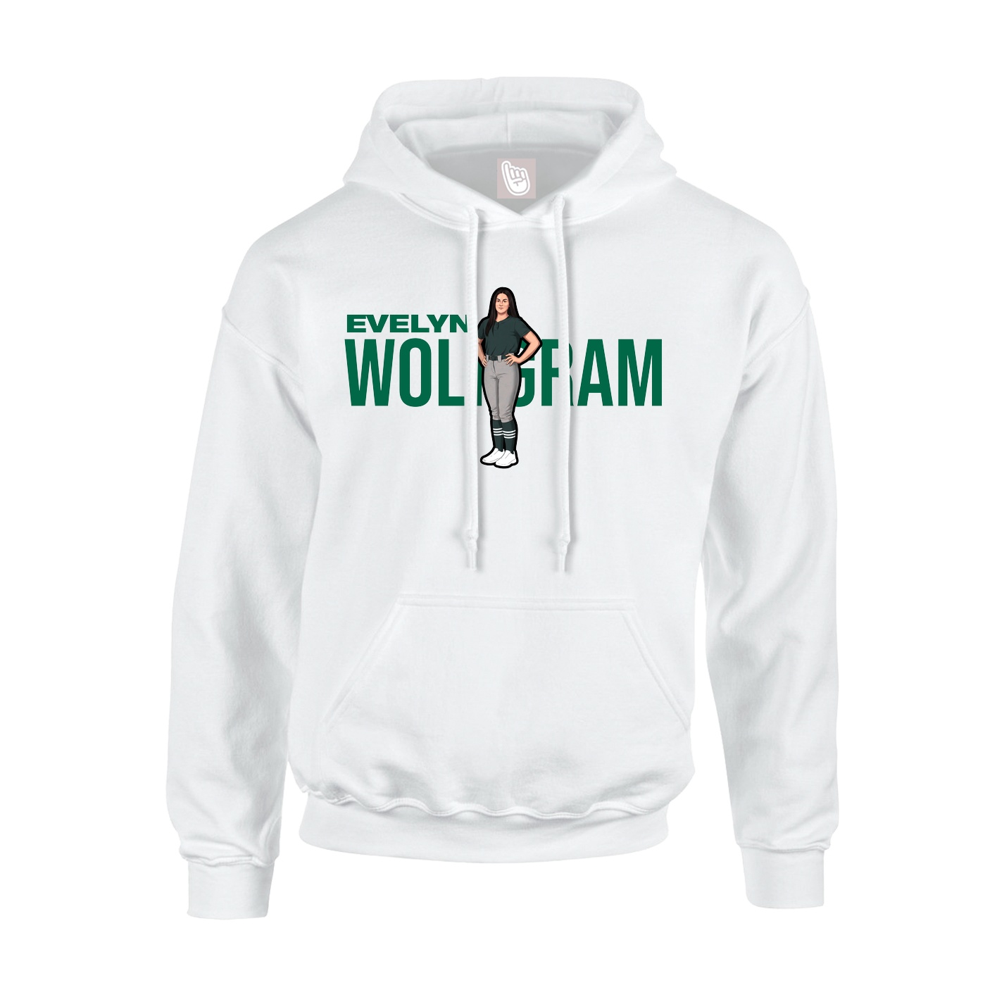 Youth Hoodie — Player Name in White