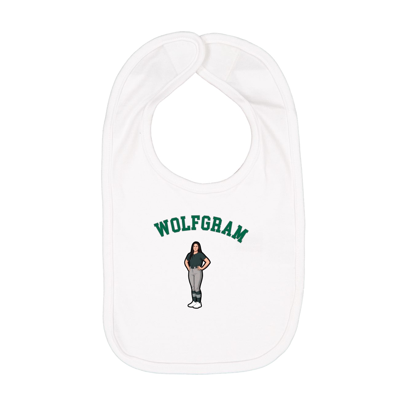 Infant Bib — Shirsey Arch in White