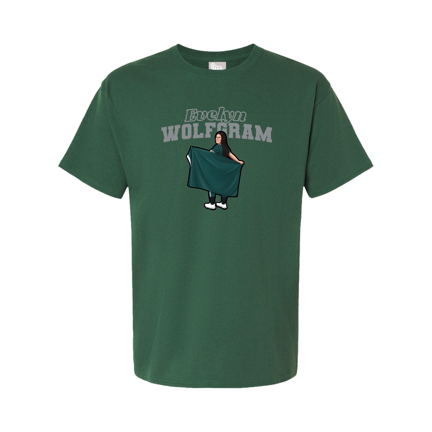 Youth Tee — Name Arch in Green