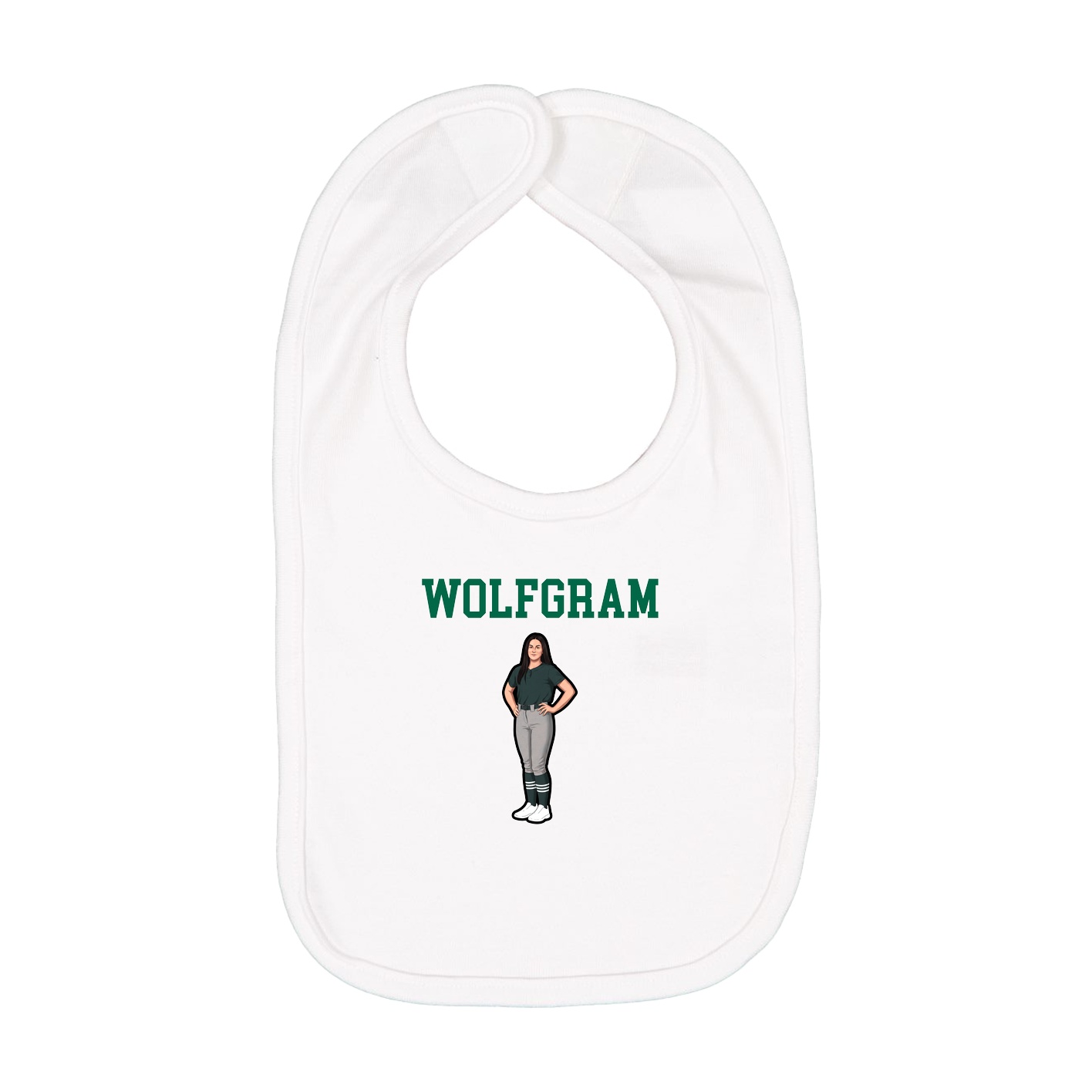Infant Bib — Shirsey in White