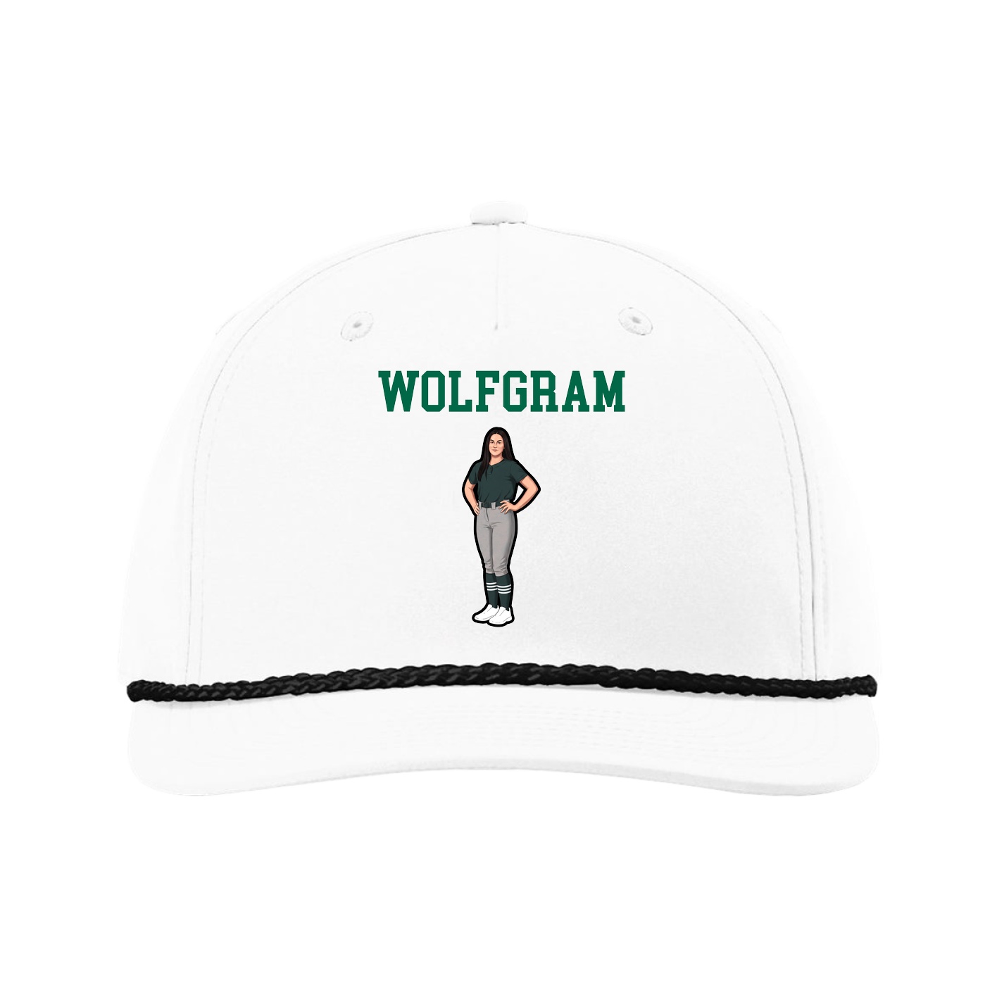 Five-Panel Classic Rope Cap — Shirsey in White