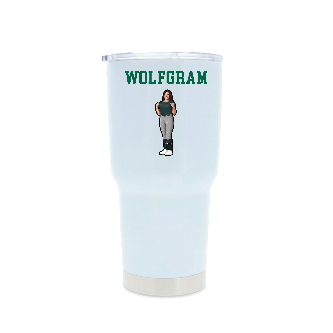 30oz Stainless Steel Tumbler — Shirsey in White