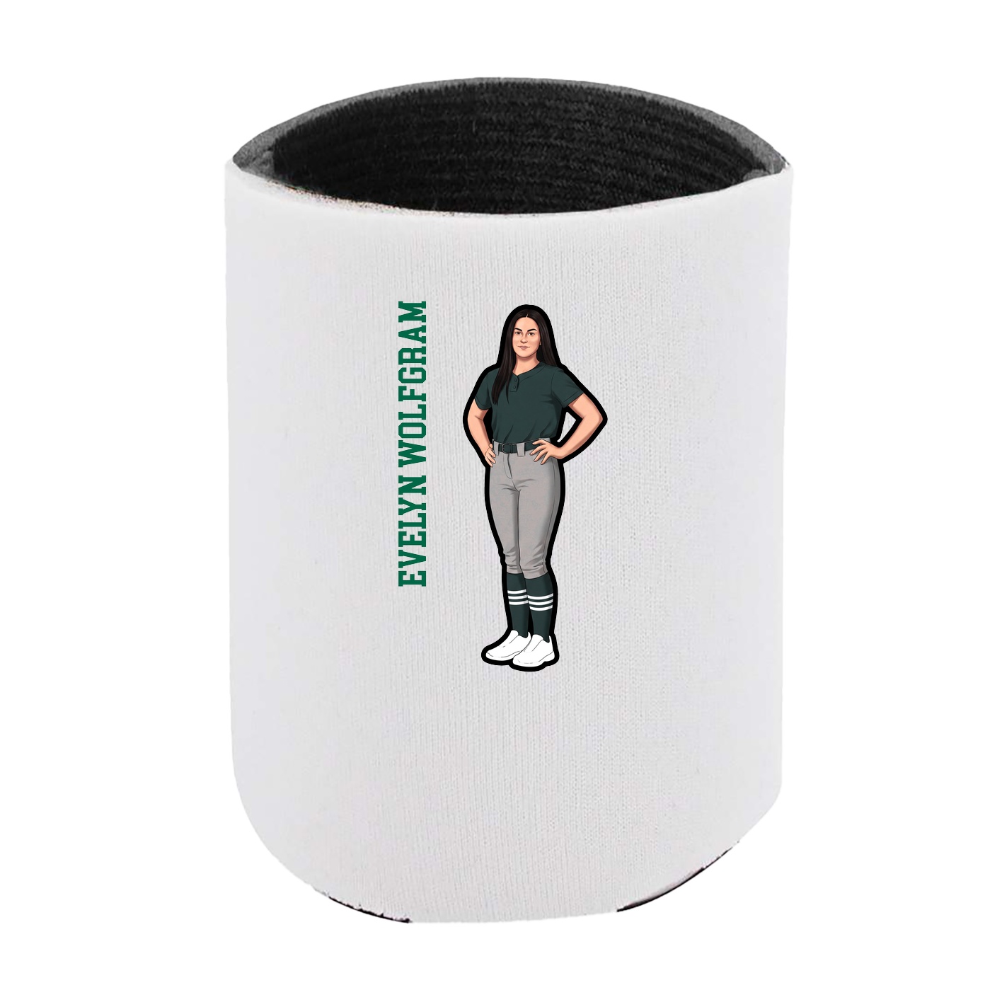 Can Holder — Name Vertical in White
