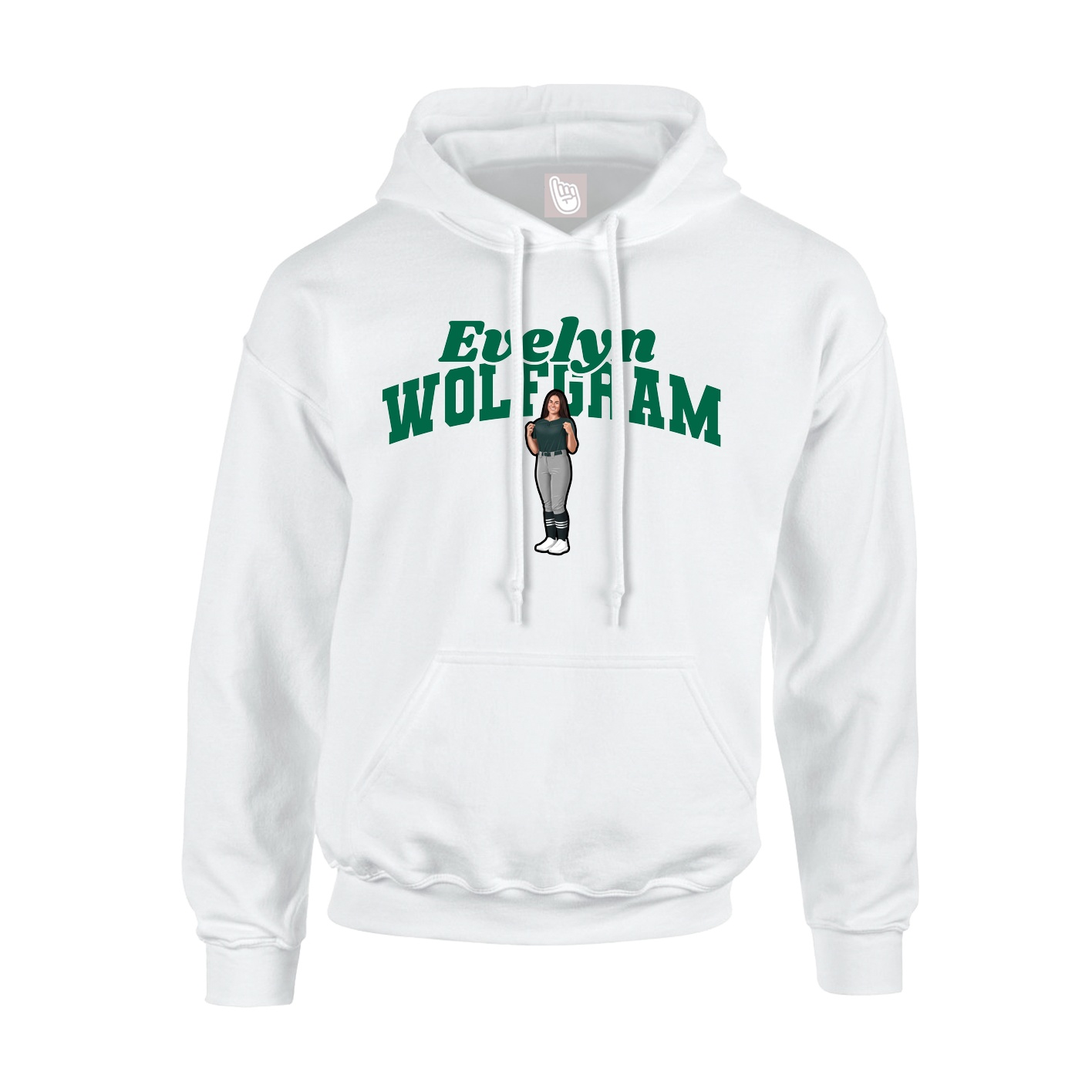 Hoodie — Signature Arch in White