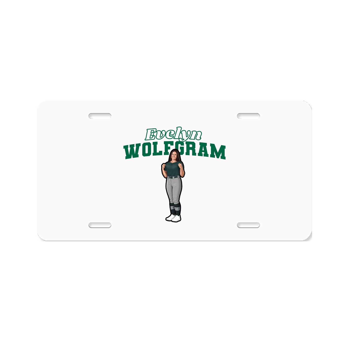 License Plate — Name Arch in Classic