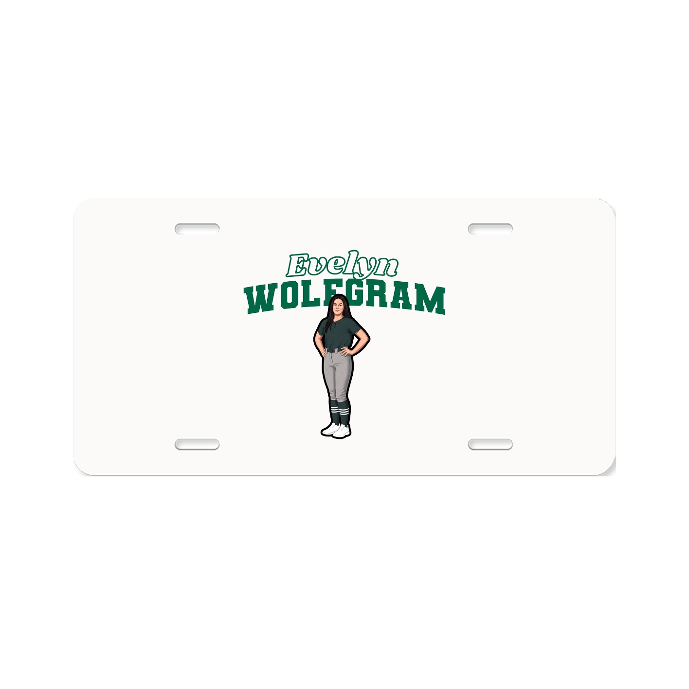 License Plate — Name Arch in Classic